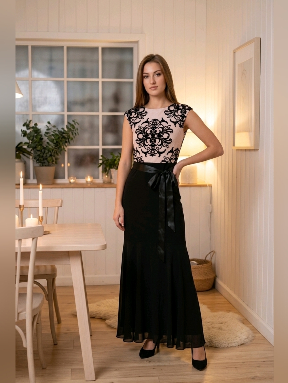 Betsy & Adam Embroidered Gown